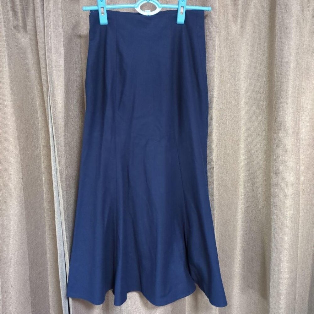 UNIQLO Navy Flare Skirt Long Skirt Mermaid Skirt - Picture 1 of 4